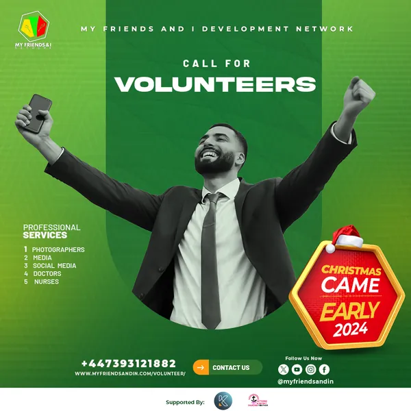 Christmas came early, Volunteer call · Oluwaferanmi Iyiola