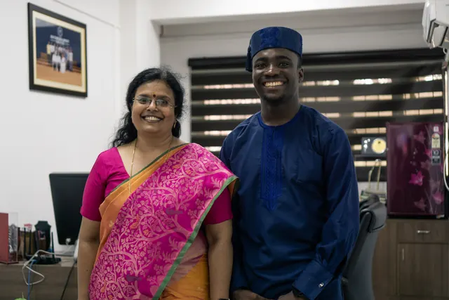With the Vice Chancellor and DTU leadership · Oluwaferanmi Iyiola