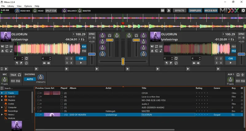 Mixxx encoder broadcasting to the server · Oluwaferanmi Iyiola