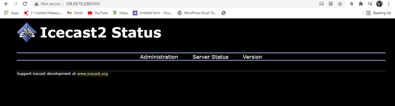 Icecast server status · Oluwaferanmi Iyiola